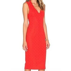 Isla_Co Bespoke Midi Dress Orange Red Medium